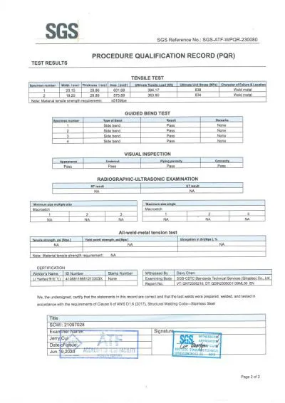 Laporan Hasil Tes WPS/PQR